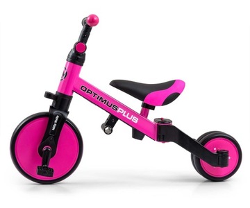 BALANCE BIKE Трехколесный велосипед 4в1 для детей 1, 2, 3 лет Розовый детский