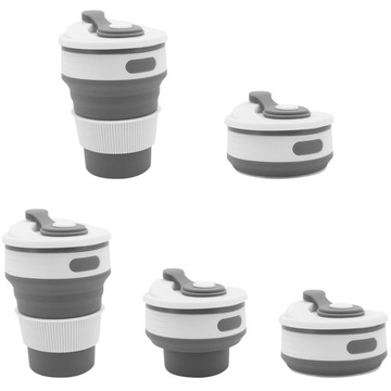 2 СКЛАДНЫЕ СИЛИКОНОВЫЕ КРУЖКИ ДЛЯ ВОДЫ ДОРОЖНАЯ КРУЖКА С КРЫШКОЙ