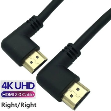 Lewego prawego kątowy HD 2.0 kompatybilny z wtyk męski do HDMI prawy lewy