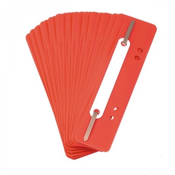 Wąsy do skoroszytu Durable czerwone 25 szt.
