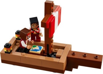 LEGO Minecraft Парусный пиратский корабль 166 деталей 21259