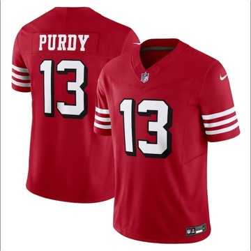 Koszulka San Francisco49ers Brock Purdy Escarlate De Futebol Americana 2024