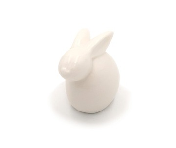 KRÓLIK WIELKANOCNY BIAŁY DEKORACJA ŚWIĄTECZNA FIGURKA CERAMICZNA