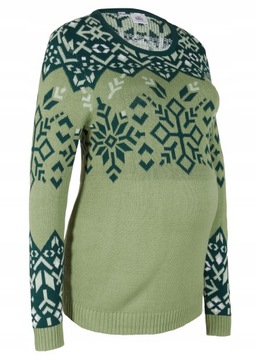36/38 Bonprix BPC SWETER CIĄŻOWY W WZÓR R.36/38 P80 cmo