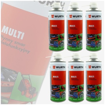 Odrdzewiacz Zmywacz Smar Olej 400ml Multi Uniwersalny 5w1 Zestaw 6 sztuk