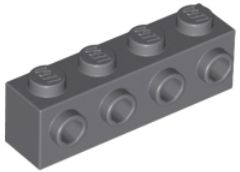 LEGO 1X4 CIEMNOSZARY Z WYPUSTKAMI NR 30414 ZA 10 SZT