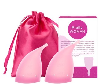 Kubeczek menstruacyjny zestaw L + S woreczek SOFT