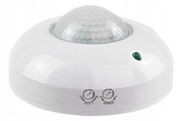 Датчик движения Потолочный монтаж на поверхности Светодиодный датчик на 360° Регулируемый для наружного применения 1200 Вт