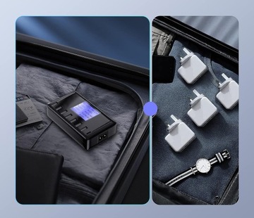 ЗАРЯДНОЕ УСТРОЙСТВО USB 8-ПОРТОВАЯ ЗАРЯДНАЯ СТАНЦИЯ 12А С ЖК-ДИСПЛЕЕМ