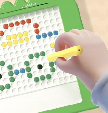 Tablica magnetyczna edukacyjna dinozaur koraliki