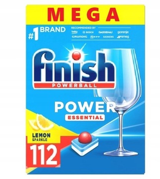 FINISH Капсулы для посудомоечной машины POWER ESSENTIAL POWERBALL 112 шт. ЛИМОН