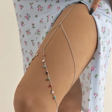 IngeSight.Z Сексуальные эластичные многослойные ножки с цепочкой для женщин 2022