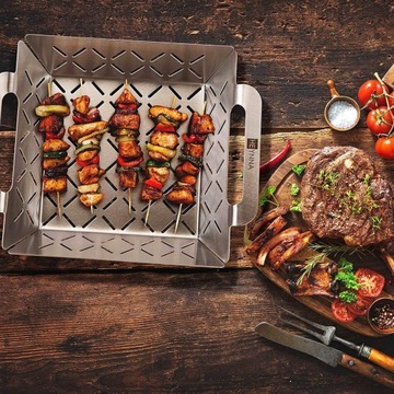 ГРИЛЬ ДЛЯ ЗАПЕЧЕНИЯ КВАДРАТНЫЙ СТАЛЬНОЙ ПОДДОН ДЛЯ ПЛАСТИНЫ ДЛЯ ГРИЛЯ