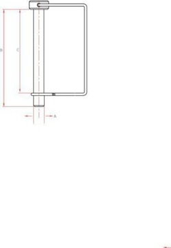 Складной шплинт для квадратной трубы 10х50мм.