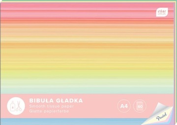 BIBUŁA GŁADKA W ZESZYCIE Interdruk A4-60ark PASTEL