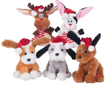 Рождественский плюшевый Поющий мишка Тедди 19 см