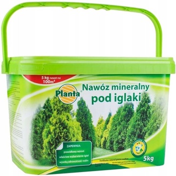 NAWÓZ POD IGLAKI TUJE DO ROŚLIN DRZEWEK IGLAKÓW JODEŁ CISÓW ŻYWOTNIKÓW 5kg
