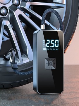 Elektryczna pompka do pompowania opon z wyświetlaczem cyfrowym i światłem L