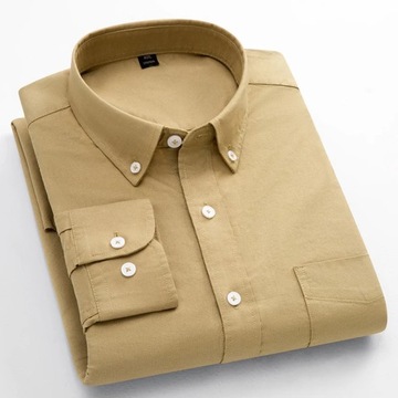 Oxford Shirts for Men 100% Cotton Solid Color Man