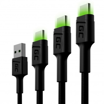 Zestaw Green Cell 3x GC Ray USB - USB-C 30,120,200