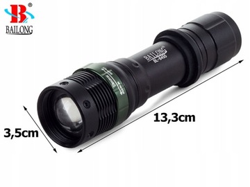 ТАКТИЧЕСКИЙ ФОНАРЬ BAILONG ZOOM CREE XM-L T6 СВЕТОДИОДНЫЙ МОЩНЫЙ ВОЕННЫЙ ФОНАРЬ