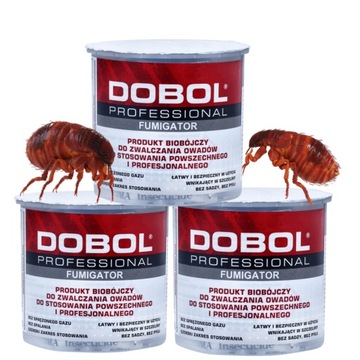 3X ŚRODEK BOMBA ŚWIECA DYMNA NA PCHŁY W POMIESZCZENIU DOBOL FUMIGATOR 10g
