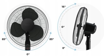 WENTYLATOR BIURKOWY WIATRAK NA BIURKO STOŁOWY MOCNY CICHY 3 prędkości 35W