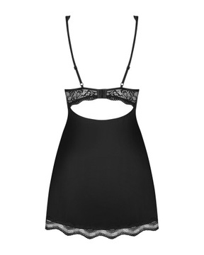 OBSESSIVE Babydoll i stringi Luvae czarne L/XL