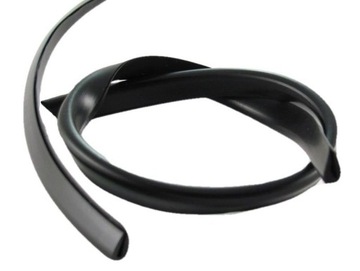 Краевая полоса черная резина ПВХ толщиной 0,5 мм, малая тонкая обложка для здоровья и безопасности