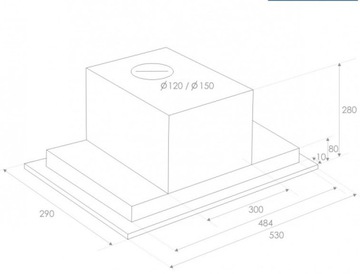 Встраиваемая вытяжка Berg Inset Gest Inox 800м3 Новая