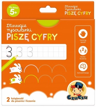 CZUCZU DŁUUGIE RYSOWANKI PISZĘ CYFRY 5+