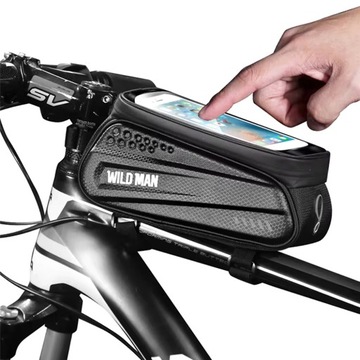 WODOODPORNA SAKWA ROWEROWA TORBA ETUI NA TELEFON SMARTFONA NA RAMĘ ROWER