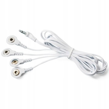 Przewód TENS EMS Jack 2,5mm/ na 4 elektrody Snap