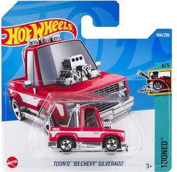 HOT WHEELS TOON'D '83 CHEVY SILVERADO 104/250 HCX11 1:64 AUTKO RESORAK