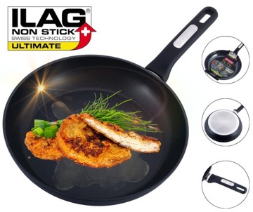 SOLIDNA patelnia powłoka ILAG NON STICK na INDUKCJE GAZ