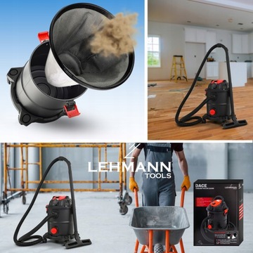 ПРОМЫШЛЕННЫЙ ПЫЛЕСОС ВЛАЖНО-СУХОЙ ДЛЯ ШТУКАТУРНОЙ ПЫЛИ HEPA 3600W