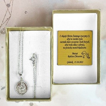 НЕЖНАЯ СКАПЕЛА, ДВУСТОРОННЯЯ МЕДАЛИТ, СЕРЕБРО 925 ПРОБЫ