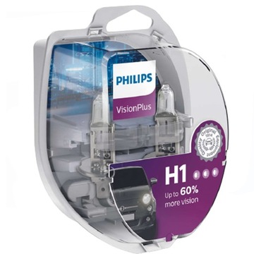 Philips Żarówki H1 VisionPlus +60% Więcej Światła