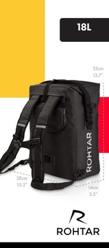 РЮКЗАК 3-в-1 ВЕЛОСИПЕДНЫЙ БАГАЖНИК ВОДОНЕПРОНИЦАЕМЫЙ ROHTAR 18L ЖЕЛТЫЙ
