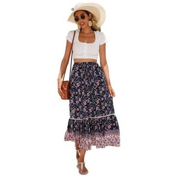 Nowa Kolekcja! Eleganckie Długie Spódnice Boho Z Koronką - Letnia Moda!