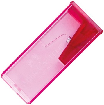 FABER-CASTELL Temperówka pojedyncza z pojemnikiem strugaczka Fluo Ice