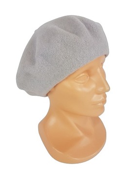 380 BERET FEZKO JASNY SZARY rozm. 11,5'' duży