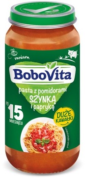 BoboVita pasta z pomidorami, szynką i papryką 250g