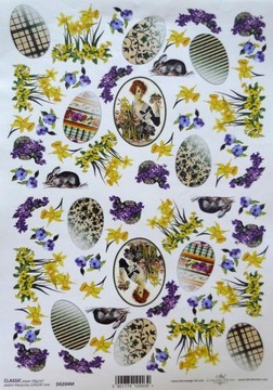 papier do decoupage ITD A-4 - D0204M Wielkanoc