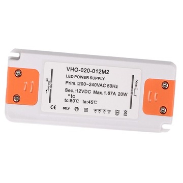 Zasilacz 20W 1670MA DC 12V Sterownik oświetlenia