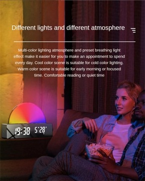 Светодиодные цифровые будильные часы с блестящим светом FM Radio Table Date Date