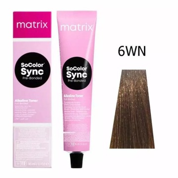 MATRIX SOCOLOR SYNC PRE-BONDED ALKALINE TONER FARBA DO WŁOSÓW 6WN 90ML