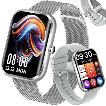 SMARTWATCH ZEGAREK POLSKIE MENU ROZMOWY SPORT SMART WATCH MĘSKI ORAZ DAMSKI