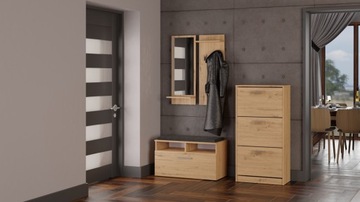 ШКАФ ДЛЯ ОБУВИ КНИЖНЫЙ ШКАФ Комод СТОЙКА ДЛЯ ОБУВИ МЕБЕЛЬ ARTISAN ДУБ 60 см