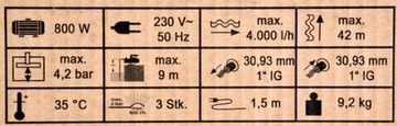 поверхностный насос T.I.P. 800 Вт 4000 л/ч